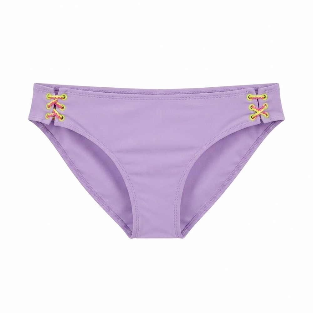 NEW BCBGeneration Womens Lavender Lace Up Side Swim Bikini Bottom XL - IW